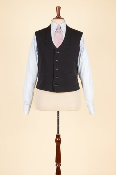 SWEDISH LATE 1800/EARLY 1900 BLACK THREE PIECE SINGLE BREASTED SUIT. SIZE CA EU 46-48