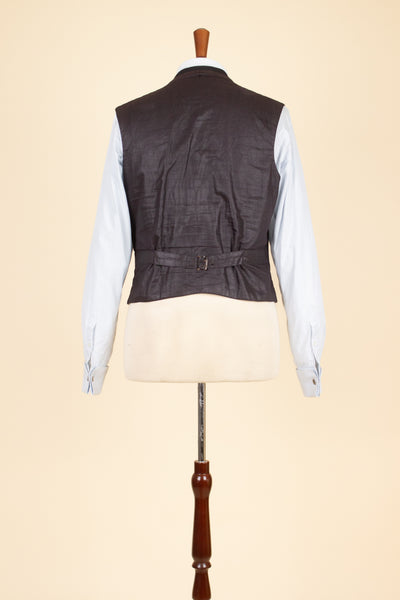 SWEDISH LATE 1800/EARLY 1900 BLACK THREE PIECE SINGLE BREASTED SUIT. SIZE CA EU 46-48