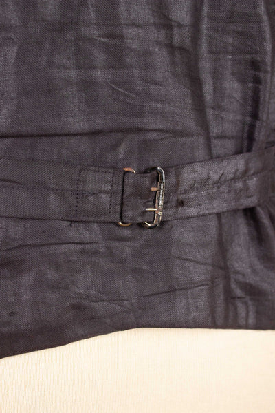 SWEDISH LATE 1800/EARLY 1900 BLACK THREE PIECE SINGLE BREASTED SUIT. SIZE CA EU 46-48