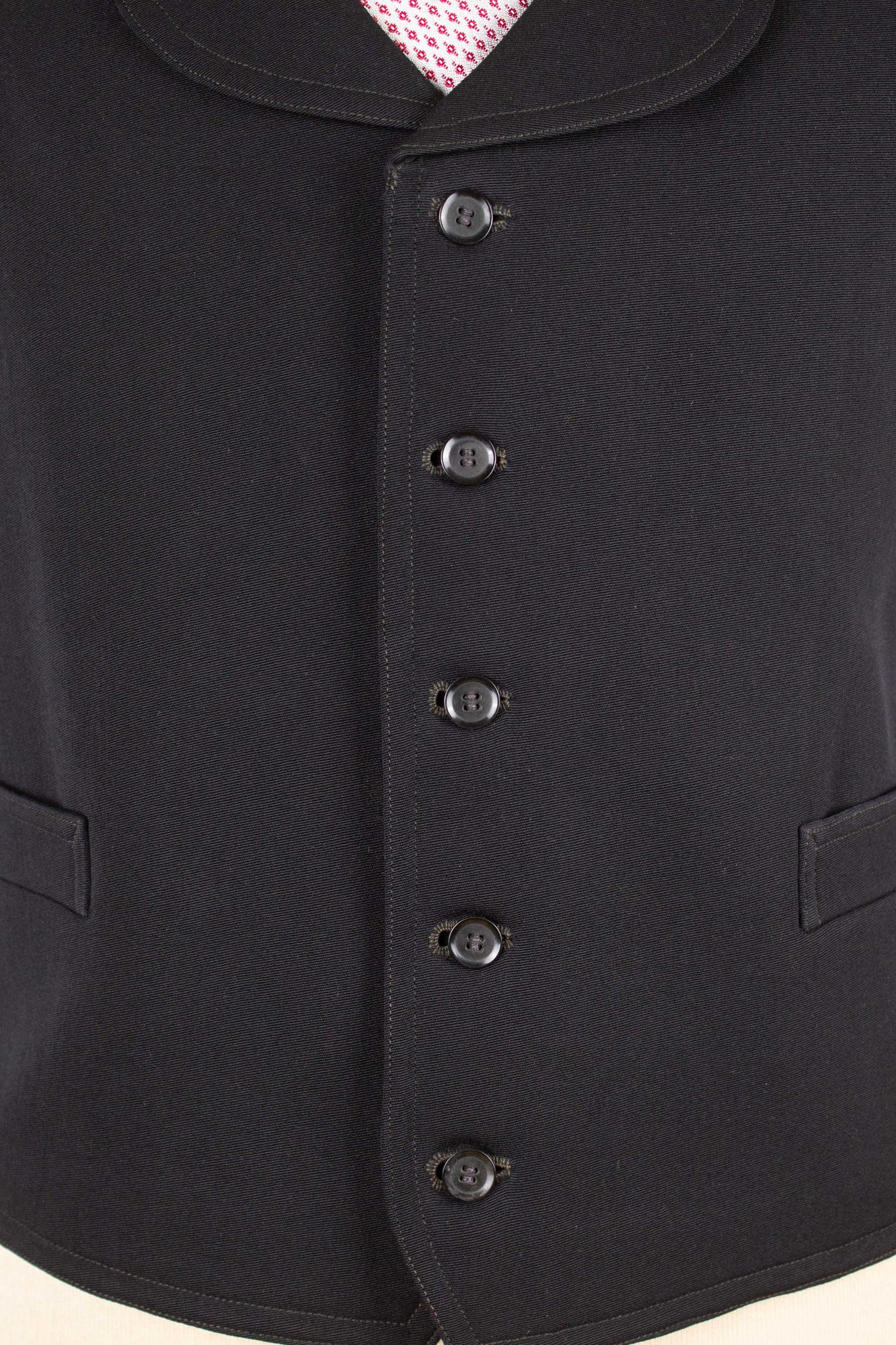 SWEDISH LATE 1800/EARLY 1900 BLACK THREE PIECE SINGLE BREASTED SUIT. SIZE CA EU 46-48