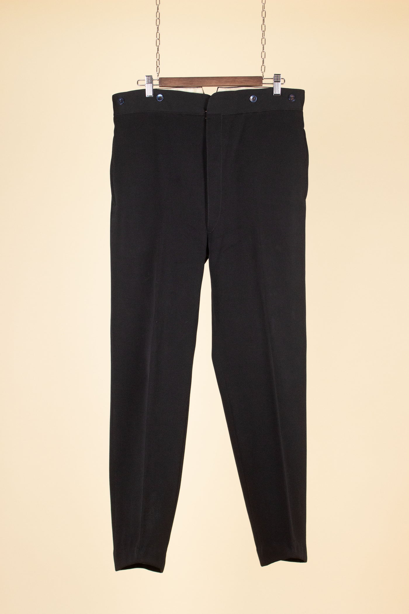 SWEDISH LATE 1800/EARLY 1900 BLACK THREE PIECE SINGLE BREASTED SUIT. SIZE CA EU 46-48