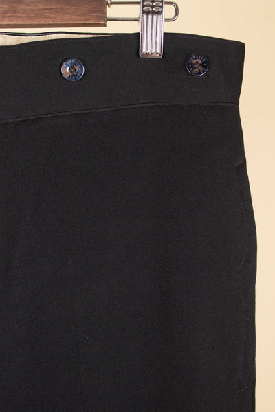 SWEDISH LATE 1800/EARLY 1900 BLACK THREE PIECE SINGLE BREASTED SUIT. SIZE CA EU 46-48