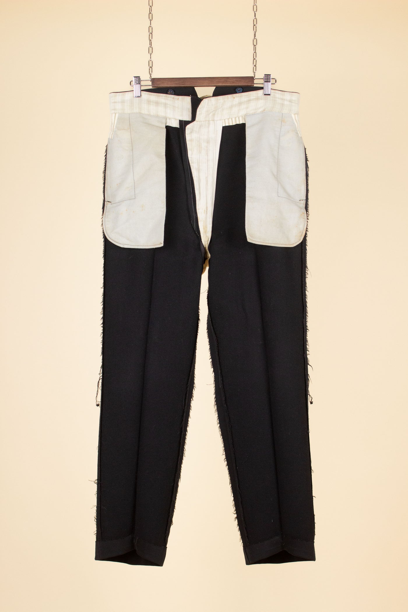SWEDISH LATE 1800/EARLY 1900 BLACK THREE PIECE SINGLE BREASTED SUIT. SIZE CA EU 46-48