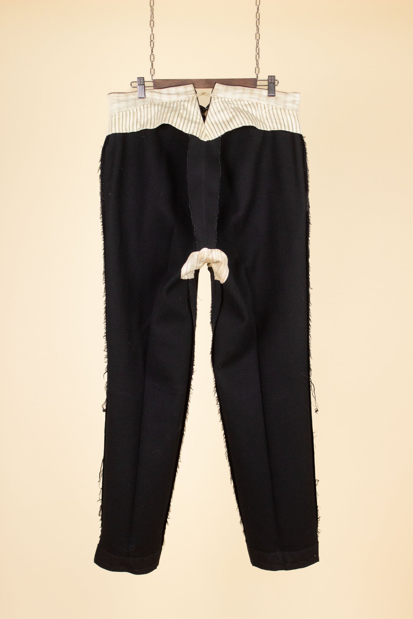 SWEDISH LATE 1800/EARLY 1900 BLACK THREE PIECE SINGLE BREASTED SUIT. SIZE CA EU 46-48
