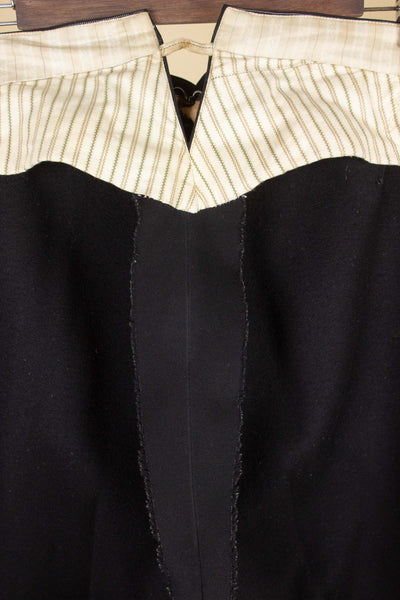 SWEDISH LATE 1800/EARLY 1900 BLACK THREE PIECE SINGLE BREASTED SUIT. SIZE CA EU 46-48