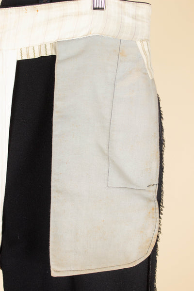 SWEDISH LATE 1800/EARLY 1900 BLACK THREE PIECE SINGLE BREASTED SUIT. SIZE CA EU 46-48