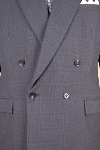 SWEDISH 1940S/1950S GREY PRINCE OF WALES CHECK TWO PIECE SUIT BY ÖRNKLÄDER. SIZE CA EU 50-52