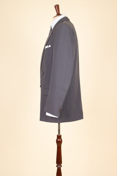 SWEDISH 1940S/1950S GREY PRINCE OF WALES CHECK TWO PIECE SUIT BY ÖRNKLÄDER. SIZE CA EU 50-52
