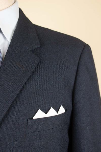 SWEDISH 1950S GREY-BLUE TWO PIECE SINGLE BREASTED SUIT BY STADION. SIZE CA EU 50