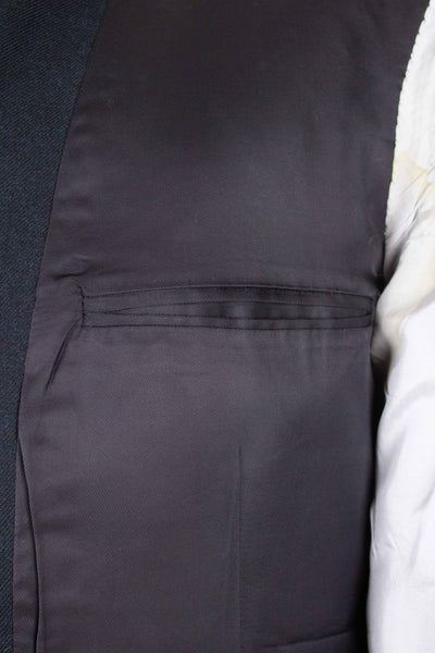 SWEDISH 1950S GREY-BLUE TWO PIECE SINGLE BREASTED SUIT BY STADION. SIZE CA EU 50