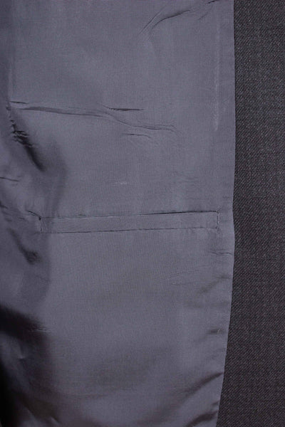 SWEDISH 1960S DARK GREY TWO PIECE SINGE BREASTED SUIT BY ELSON. SIZE CA EU 48
