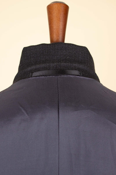 SWEDISH 1960S DARK GREY TWO PIECE SINGE BREASTED SUIT BY ELSON. SIZE CA EU 48