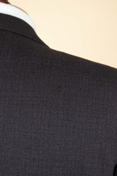 SWEDISH 1960S DARK GREY TWO PIECE SINGE BREASTED SUIT BY ELSON. SIZE CA EU 48