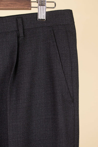 SWEDISH 1960S DARK GREY TWO PIECE SINGE BREASTED SUIT BY ELSON. SIZE CA EU 48