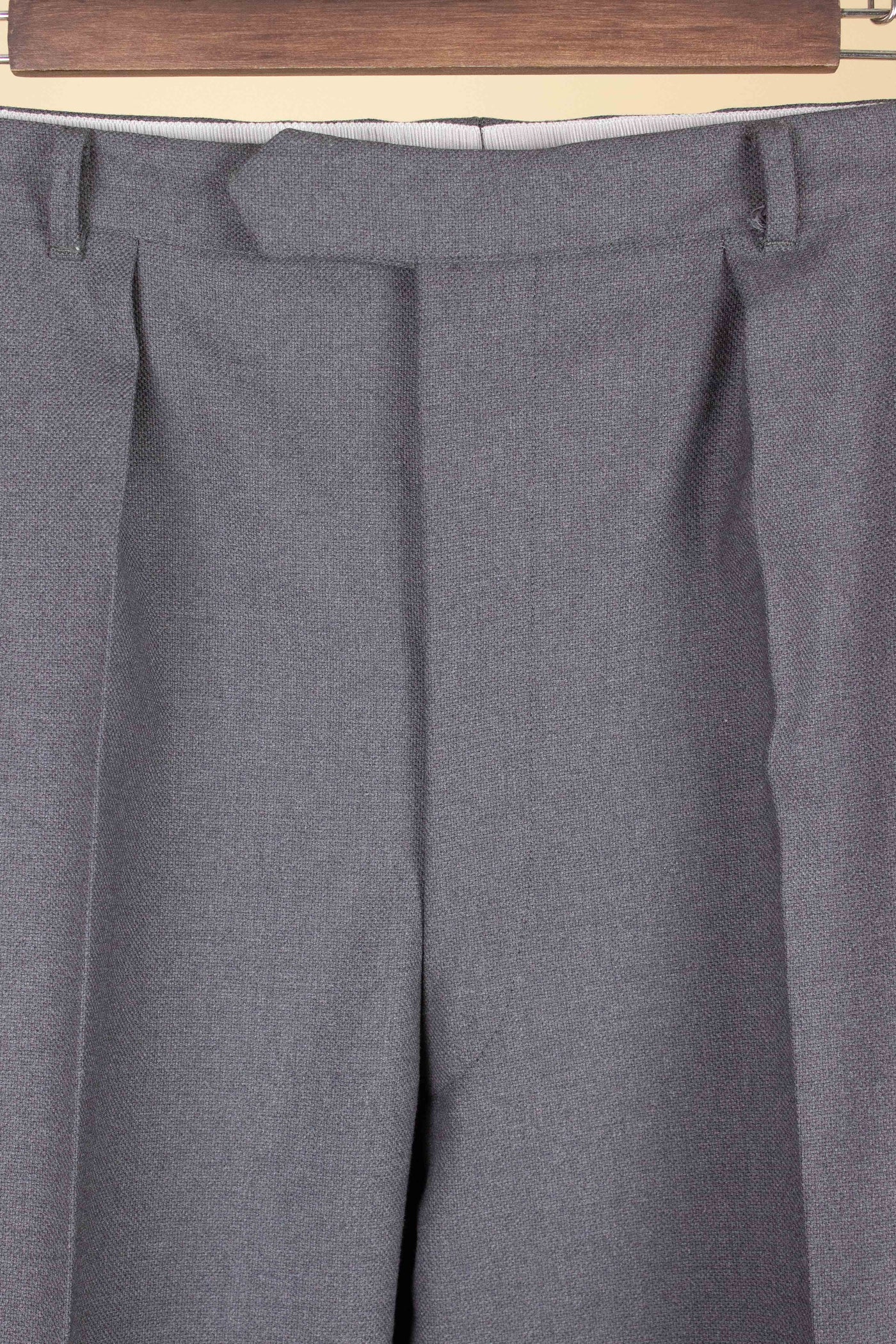 SWEDISH 1950S/1960S MID-GREY SINGLE BREASTED TWO PIECE SUIT BY G. THULIN.  SIZE CA EU 54 SHORT