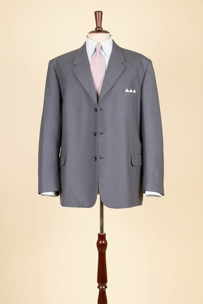 SWEDISH 1950S/1960S MID-GREY SINGLE BREASTED TWO PIECE SUIT BY G. THULIN.  SIZE CA EU 54 SHORT