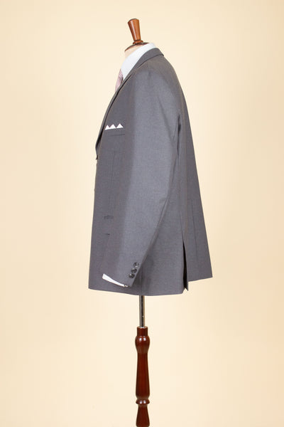 SWEDISH 1950S/1960S MID-GREY SINGLE BREASTED TWO PIECE SUIT BY G. THULIN.  SIZE CA EU 54 SHORT