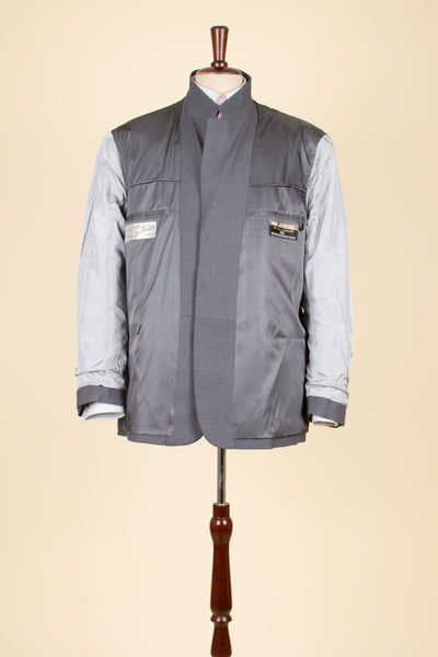SWEDISH 1950S/1960S MID-GREY SINGLE BREASTED TWO PIECE SUIT BY G. THULIN.  SIZE CA EU 54 SHORT