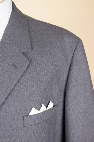 SWEDISH 1950S/1960S MID-GREY SINGLE BREASTED TWO PIECE SUIT BY G. THULIN.  SIZE CA EU 54 SHORT