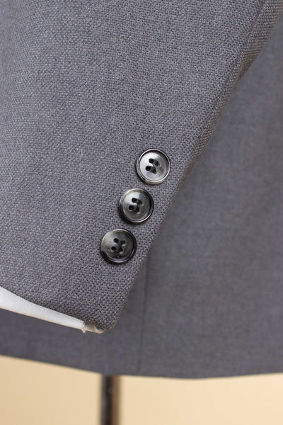 SWEDISH 1950S/1960S MID-GREY SINGLE BREASTED TWO PIECE SUIT BY G. THULIN.  SIZE CA EU 54 SHORT
