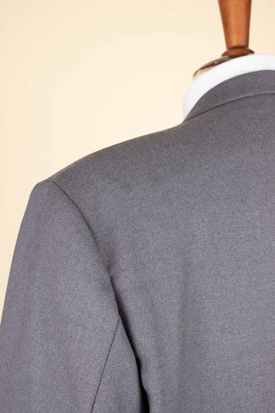 SWEDISH 1950S/1960S MID-GREY SINGLE BREASTED TWO PIECE SUIT BY G. THULIN.  SIZE CA EU 54 SHORT
