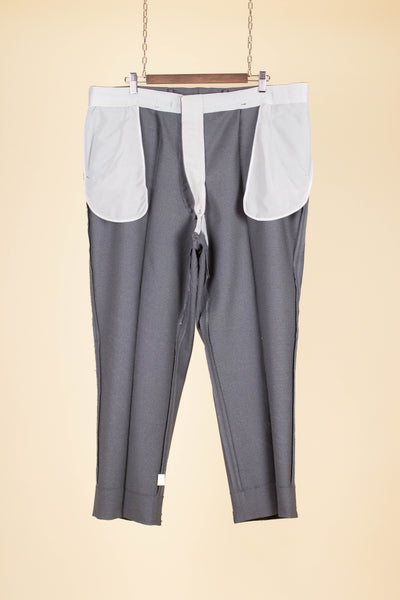 SWEDISH 1950S/1960S MID-GREY SINGLE BREASTED TWO PIECE SUIT BY G. THULIN.  SIZE CA EU 54 SHORT
