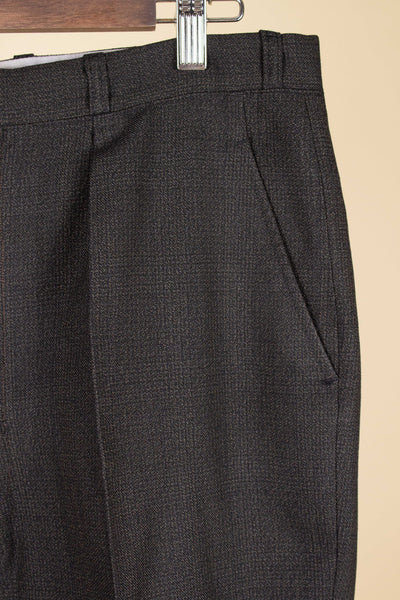 SWEDISH 1950S DARK GREY MINGLED TWO PIECE SUIT BY RAPPSON. SIZE CA EU 50