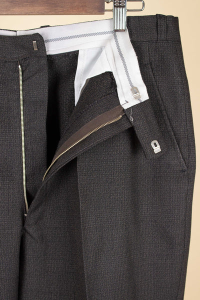 SWEDISH 1950S DARK GREY MINGLED TWO PIECE SUIT BY RAPPSON. SIZE CA EU 50