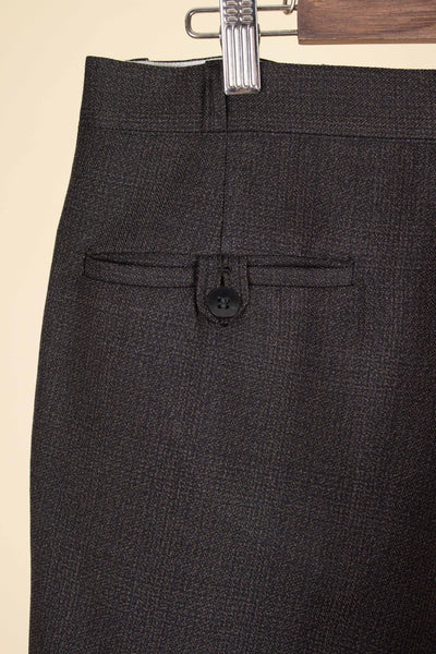 SWEDISH 1950S DARK GREY MINGLED TWO PIECE SUIT BY RAPPSON. SIZE CA EU 50