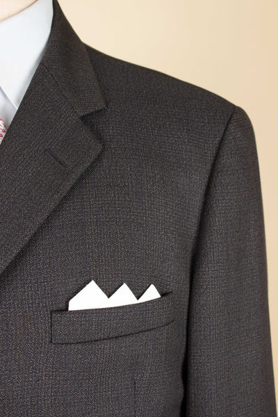 SWEDISH 1950S DARK GREY MINGLED TWO PIECE SUIT BY RAPPSON. SIZE CA EU 50