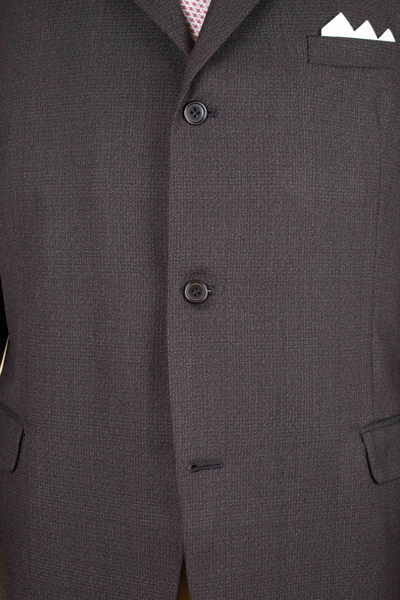 SWEDISH 1950S DARK GREY MINGLED TWO PIECE SUIT BY RAPPSON. SIZE CA EU 50