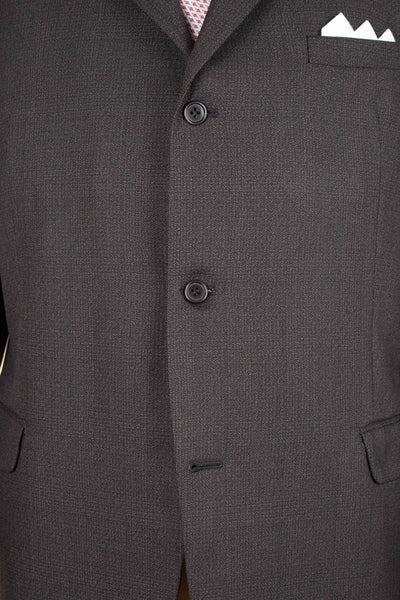 SWEDISH 1950S DARK GREY MINGLED TWO PIECE SUIT BY RAPPSON. SIZE CA EU 50