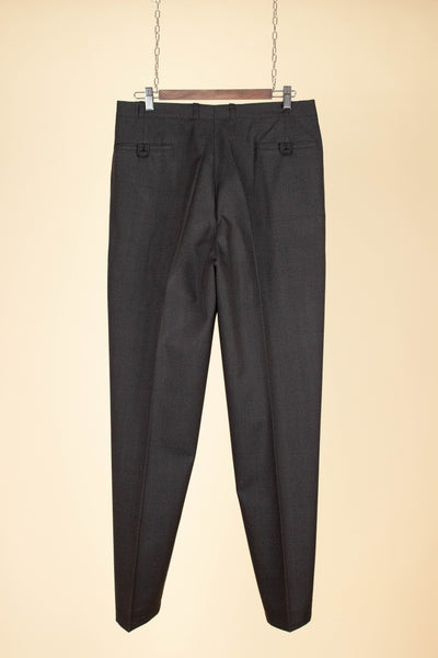 SWEDISH 1950S DARK GREY MINGLED TWO PIECE SUIT BY RAPPSON. SIZE CA EU 50