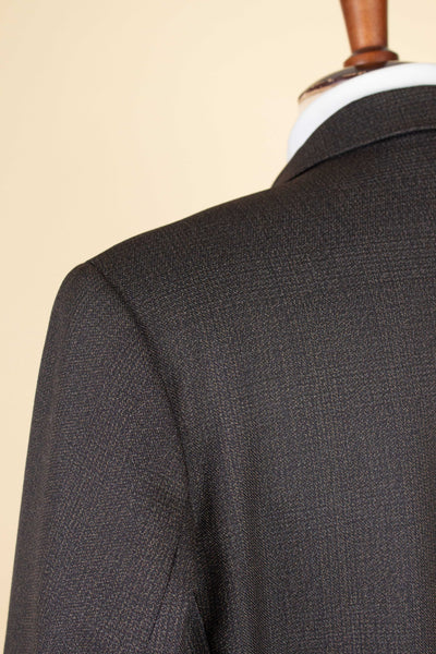 SWEDISH 1950S DARK GREY MINGLED TWO PIECE SUIT BY RAPPSON. SIZE CA EU 50