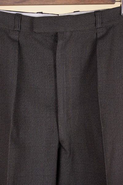 SWEDISH 1950S DARK GREY MINGLED TWO PIECE SUIT BY RAPPSON. SIZE CA EU 50