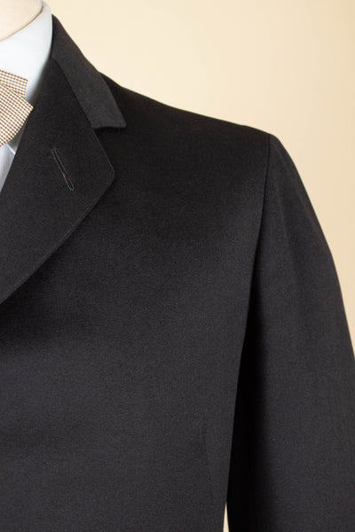 SWEDISH BLACK 1908 BESPOKE SINGLE BREASTED FROCK COAT SET. SIZE CA EU 44