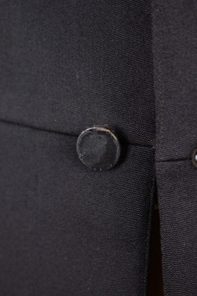 SWEDISH BLACK 1908 BESPOKE SINGLE BREASTED FROCK COAT SET. SIZE CA EU 44