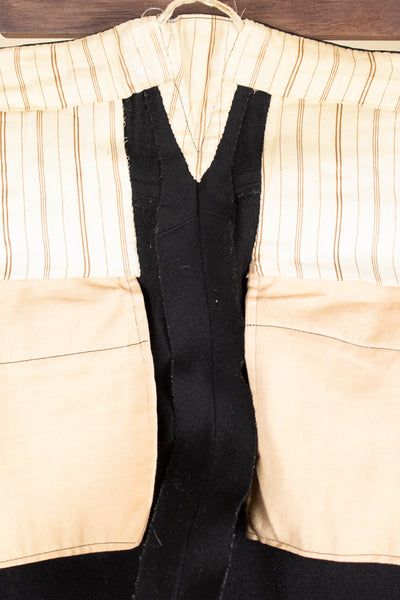 SWEDISH BLACK 1908 BESPOKE SINGLE BREASTED FROCK COAT SET. SIZE CA EU 44