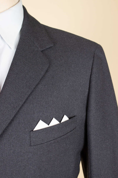 SWEDISH 1950S DARK GREY TWO PIECE SUIT BY PAUL U BERGSTRÖM. SIZE CA EU 44 LONG