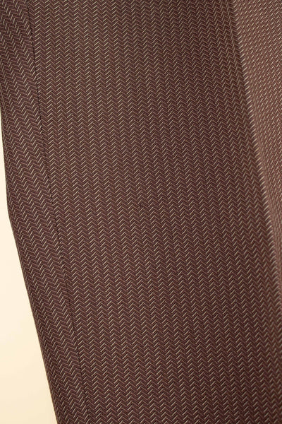 SWEDISH 1940S BROWN STRIPED SINGLE BREASTED SUIT BY ÖRNKLÄDER. SIZE CA EU 46-48