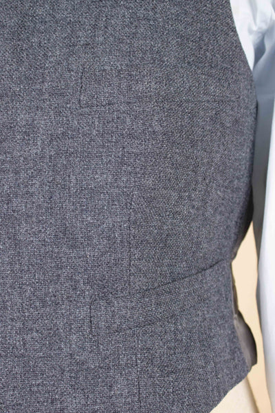 SWEDISH 1955 GREY MÉLANGE THREE PIECE BESPOKE SUIT BY MEA. SIZE CA EU 48