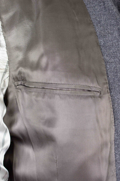 SWEDISH 1955 GREY MÉLANGE THREE PIECE BESPOKE SUIT BY MEA. SIZE CA EU 48