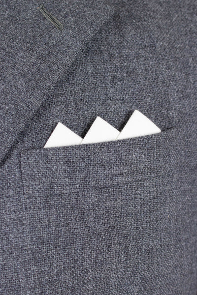 SWEDISH 1955 GREY MÉLANGE THREE PIECE BESPOKE SUIT BY MEA. SIZE CA EU 48