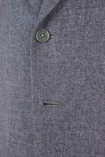 SWEDISH 1955 GREY MÉLANGE THREE PIECE BESPOKE SUIT BY MEA. SIZE CA EU 48