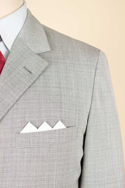 SWEDISH 1950S SILVER GREY TWO PIECE SUIT BY J.A. PETERS. SIZE CA EU 46