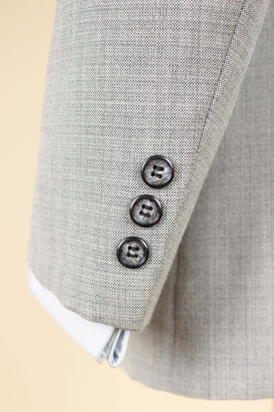 SWEDISH 1950S SILVER GREY TWO PIECE SUIT BY J.A. PETERS. SIZE CA EU 46