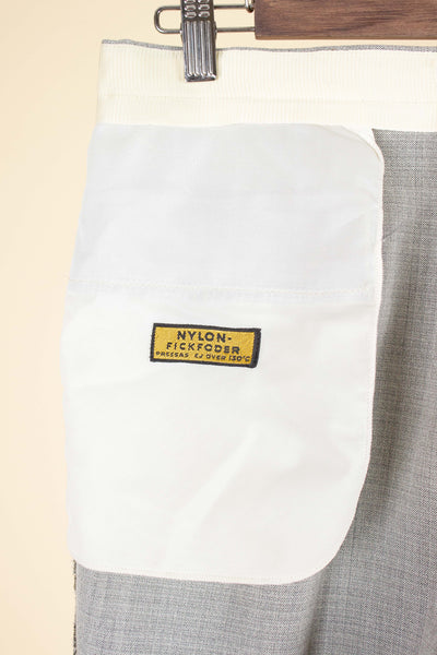 SWEDISH 1950S SILVER GREY TWO PIECE SUIT BY J.A. PETERS. SIZE CA EU 46