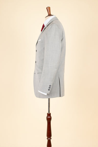 SWEDISH 1950S SILVER GREY TWO PIECE SUIT BY J.A. PETERS. SIZE CA EU 46