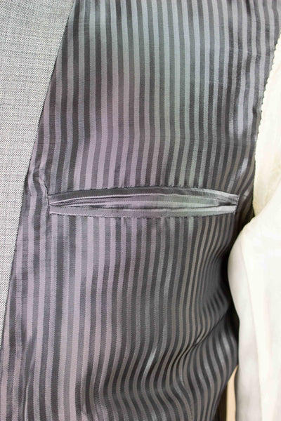 SWEDISH 1950S SILVER GREY TWO PIECE SUIT BY J.A. PETERS. SIZE CA EU 46