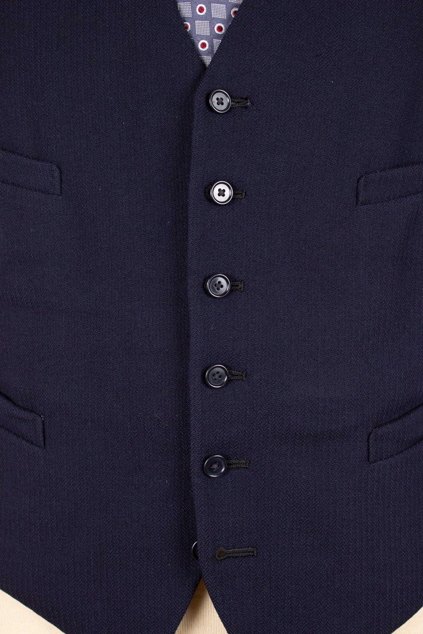 SWEDISH 1946 DARK BLUE THREE PIECE BESPOKE SUIT BY SÖDERSTRÖM & SON. SIZE CA EU 50-52